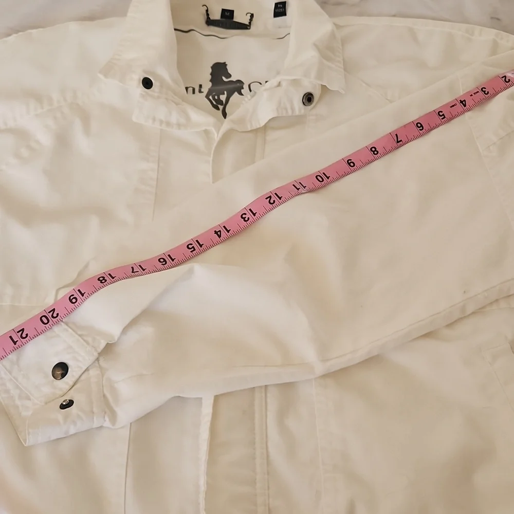 Hunt Club Vintage Windbreaker M Cotton/Poly VGUC White Unisex